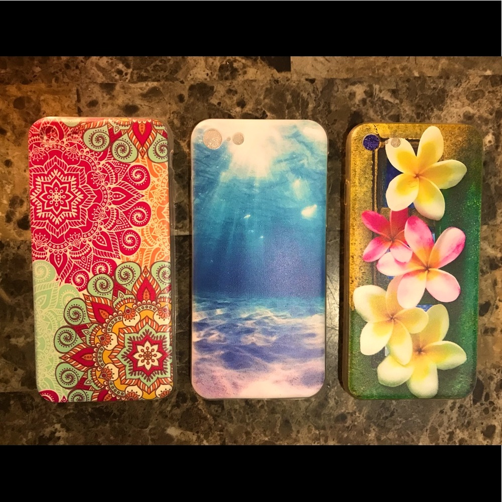 3 Silicone soft cases for iPhone 7/8